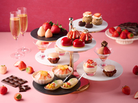 【シャンパンorクラフトジン付き】ストロベリー＆チョコレートアフタヌーンティー