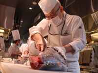 Tuna cutting show held every second and fourth Thursday of the month