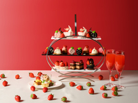 ◆3-5月／平日＜パン食べ放題＞◆【WEB限定／選べるワインワンドリンク付き】いちごのアフタヌーンティー ~Luna Nova~ with ハーゲンダッツ​　TWG Tea 11種類フリーフロー