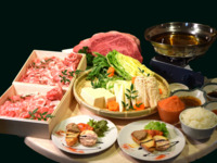 A5-rank Kagoshima Prefecture Black Beef & Fukuoka Prefecture Itoshima Hana Pork Shabu-Shabu All-You-Can-Eat for 1 Hour