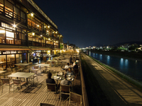 [Kamogawa River Front Row/Dinner on the Riverbed] Kyoto French Meal | 5-course full course including lobster and beef fillet main