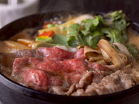 All-you-can-drink [Domestic beef sukiyaki] casual course