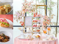 ＜土日祝＞『スペシャルドリンク＋スペシャルデザート＋ミニパスタ＋フィッシュ＆チップス＋クロワッサンサンド付き桜色のストロベリーアフタヌーンティー』 スイーツでお花見気分！～桜といちごが奏でる心ときめくひとときを～　マリアージュフレール1杯＋その他ドリンクお替り自由