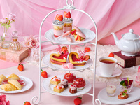 1月29日30日限定【平日・通常席】乾杯で苺スパークリングワインが付いたストロベリーアフタヌーンティー