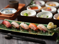 Weekday limited price / 13 dishes in total [9 kinds of Sora Niwa Gozen and Edomae Sushi Lunch]