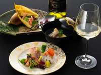 ＜テーブル席＞ソムリエ厳選｜日本ワインペアリングコース
