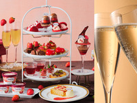 ♥バレンタイン特典メッセージプレートプレゼント♥2時間カフェフリー【土日祝：苺スパークリングワイン付き】ストロベリー＆チョコレート アフタヌーンティー withハーゲン ダッツ