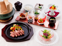 神户牛肉炭烤牛排套餐（带骨约100克）