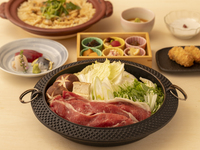 【おはし　黒毛和牛の牛鍋コース】お食事のみ　6,700円　