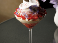 [Weekdays Online Only]Lavender Strawberry Parfait + 1 Coffee Bean