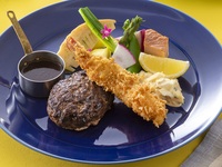 神戸洋食ランチA：ハンバーグ＆海老フライ