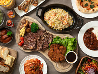 【大人/平日】鉄板焼きビーフステーキディナー&デザートビュッフェ +アルコール飲み放題付き