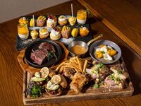 【肉×ナイトアフタヌーンティー】牛ヒレステーキ＆パスタ＆セイボリー、デザート＋2h飲み放題