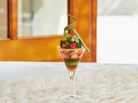 【オプションメニュー】濃厚宇治抹茶とほうじ茶のパフェ with 祇園辻利《ミニサイズ》