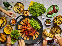 ◇満足度No1◆ミナリチュクミサムギョプサルコース☆2時間飲み放題☆　セリとイイダコ、熟成豚のトリプルメイン