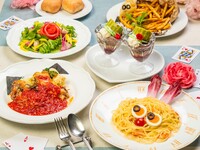 【アニバーサリー】絵本の国のキャラクターファンタジーディナーコース【うさぎケーキ・乾杯スパークリング付き】