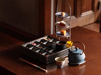  JAPANESE AFTERNOON TEA SET -Fermentation- & Matcha Green Tea, Champagne for Weekdays 