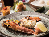 Charcoal grilled fish three kinds lunch from Toyosu market [2020/9/1 ~]