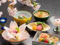 【ディナー限定】開業35周年記念「春を彩る花見御膳」ロゼスパークリングワイン１杯付き