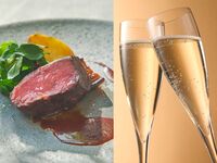 【ご褒美ランチ】乾杯スパークリングワイン付き！前菜や肉料理＆魚料理など Wメインコース -CHEF'S SELECTION-
