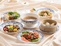 【水仙】本日の前菜４品盛り、カニ肉とフカヒレのスープ、国産牛もも肉と野菜の麻辣炒めなど全7品