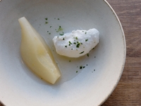 洋梨のコンポート　麹の余韻