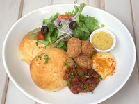 メープルマスタードソイチキンパンケーキ