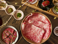 【山笑ふ 名物堪能 黒毛和牛しゃぶしゃぶコース】ビールや日本酒含む30種類以上の飲み放題付