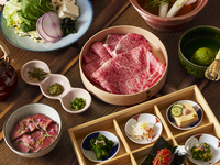 【山笑ふ 特選懐石 松阪牛しゃぶしゃぶコース】ビールや日本酒含む30種類以上の飲み放題付