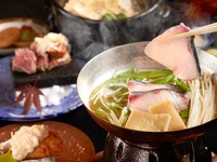 A luxurious spring lunch featuring "Splendid Alfonsino rice with Hitsumabushi and black beef lava grilled on a hot stone" and "Small pot of Sakuradai and rapeseed flower golden broth shabu-shabu" [Weekday special price: 2,990 yen → 2,390 yen]
