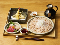 Seasonal Soba, Tempura & Sashimi Ozen 