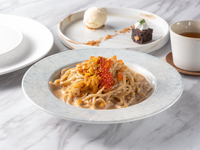 [Lunch Course] Assortment of 3 appetizers and rich sea urchin cream noodles