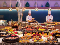 The Buffet (In-store seating information) Limited to hotel guests only. Children under elementary school age.