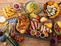 （夏）【金土日祝】肉盛りBBQコンボ（ソフトドリンク飲み放題）