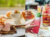 4月歓迎会におすすめランチ【平日・2時間飲み放題】春野菜とサーモンマリネや国産玉ねぎのパイ包みスープ、北海道産豚ロース肉のローストを味わうランチ-SEASON-