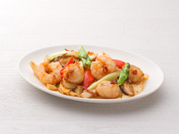 ﾃｲｸｱｳﾄ23.ホタテと小海老のXO醤炒め