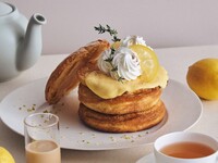 [Starting April 1st! Seasonal Limited Offer] Drink Set / "Oonaga Lemon" Lemon Pie Pancakes with Darjeeling Anglaise Sauce
