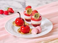 ≪土日祝≫◇スイーツ7種とカフェフリー（コーヒーor紅茶）で気軽に◇いちごとチェリーのアフタヌーンティー