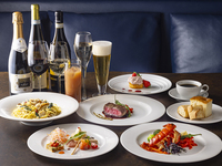 【フリーフロー2時間付】オマール海老と牛フィレ肉のWメインコース