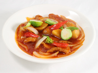 【休日オンライン予約限定】お勧めランチ　旬菜入り甘酢酢豚（4月）