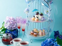 【紫陽花☆アフタヌーンティー】季節を届ける鳥籠2段のアフタヌーンスタンド