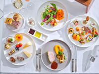 [Appetizer & Dessert Buffet] Toast with champagne + choice of main course + elegant lunch