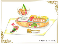 記念日デザート￥1,870　チョコプレート付