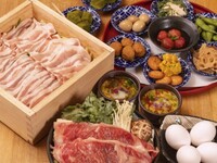 【接待・会食に】国産牛のすき焼きや蒸籠蒸しの贅沢食材【極】コース【3時間飲み放題付】