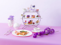Violet Flower Afternoon Tea