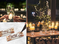 ★～4/30までスペシャルセール！1,500円OFF★【乾杯酒＆キャンドル装飾テーブル】♥デザートには大切な方へのメッセージを添えて♥シェフ厳選ディナーで贅沢な記念日を！ - RIKYU -