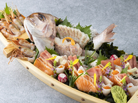 New！ 【期間・数量限定】＊鯛のお頭付き！刺身船盛り  【大】＊　※ランチはこちら