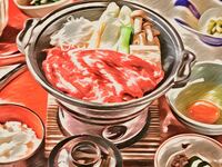 [Lunch only] Irodorizen (Sukiyaki) （pork　100ｇ）4,400 yen