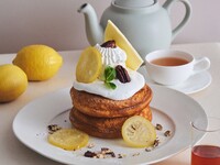 【5月限定】ドリンクセット / 塩バニラクリームとシュガーバターのパンケーキ レモンティーソース