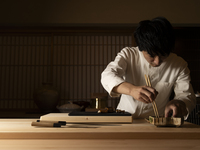 Chef's tasting menu with wine pairing
